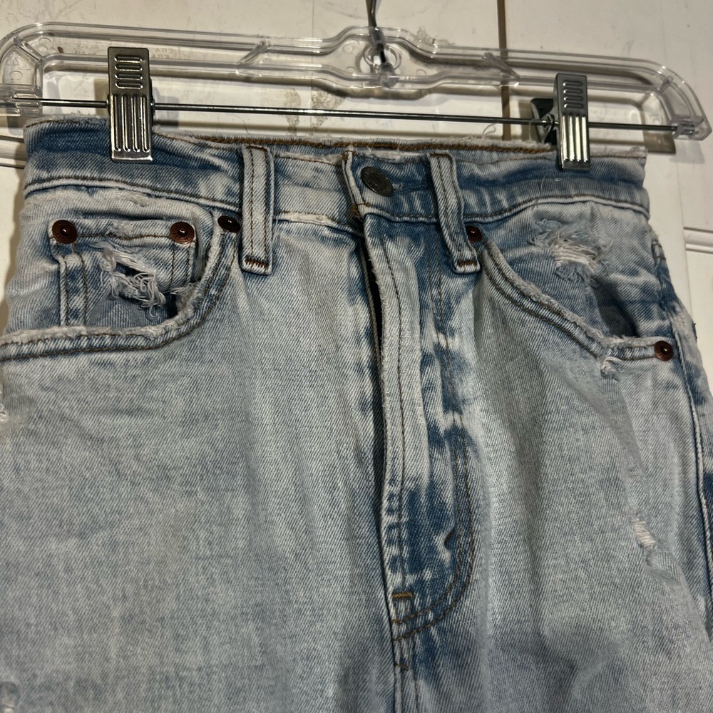 Abercrombie & Fitch Ankle Straight Ultra High Rise Jeans Size 23 CURVE LOVE - Picture 3 of 7